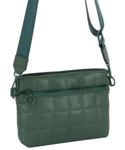 Quilted Puffy Crossbody Bag JYM-0457 OLIVE